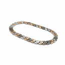 Chevron Dual Tone 925 Silver Bracelet - GoldifyBracelet