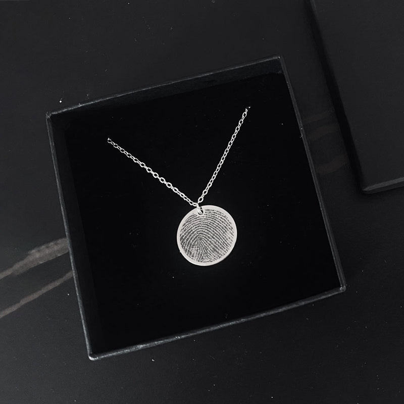 Custom Fingerprint Pendant Necklace - GoldifyEngraving