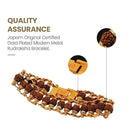 Genuine Paanch Mukhi Modern Rudraksha Bracelet with Gold Plating (Pack of 2) - GoldifyPooja Articles