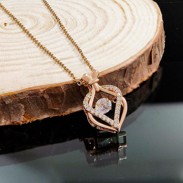 Goldify American Diamond Pendant With Chain - GoldifyPandent