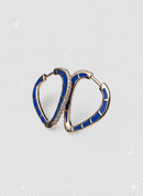 Goldify Hoop Earrings | 925 Sterling Silver Blue Enamel Hoops - GoldifyEarring
