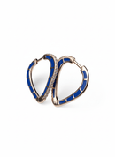 Goldify Hoop Earrings | 925 Sterling Silver Blue Enamel Hoops - GoldifyEarring
