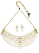 Goldify Pearl Beaded Kundan Choker Necklace Set for Women - GoldifyNecklace
