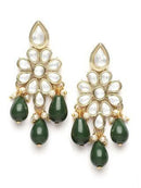 Goldify Real Pearl Beaded and Green Tumble Kundan Choker Neckalce Set for Women - GoldifyNecklace