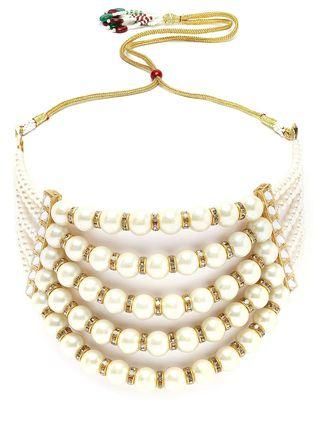 Goldify Real Pearl Multilayer Beaded Kundan Choker Necklace Set for Women - GoldifyNecklace
