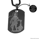 Hanuman Chalisa Locket Micro - Carved Tag Stainless Steel Hanuman Necklace with Crisscross Chain for Gift, Unisex - GoldifyMens Jewellery