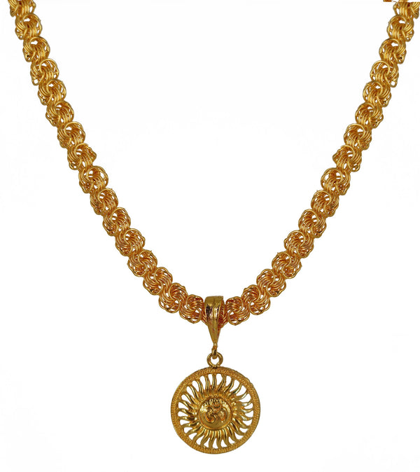 Luxurious Men's Gold Plated Pendant With Chain - GoldifyChain